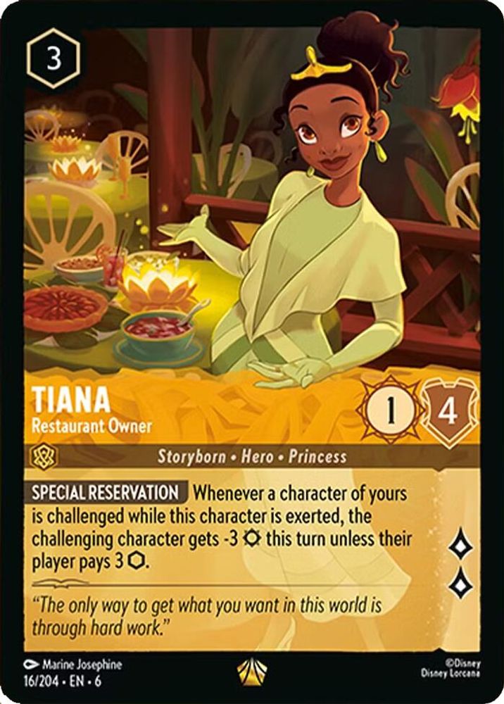 Tiana - Restaurant Owner card