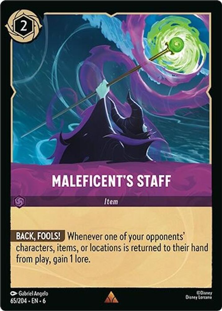 Maleficent's Staff card
