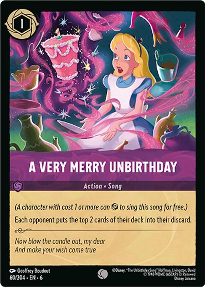 A Very Merry Unbirthday card