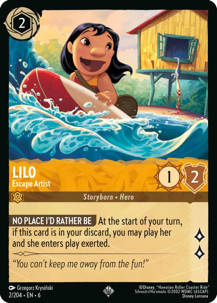 Lilo - Escape Artist card