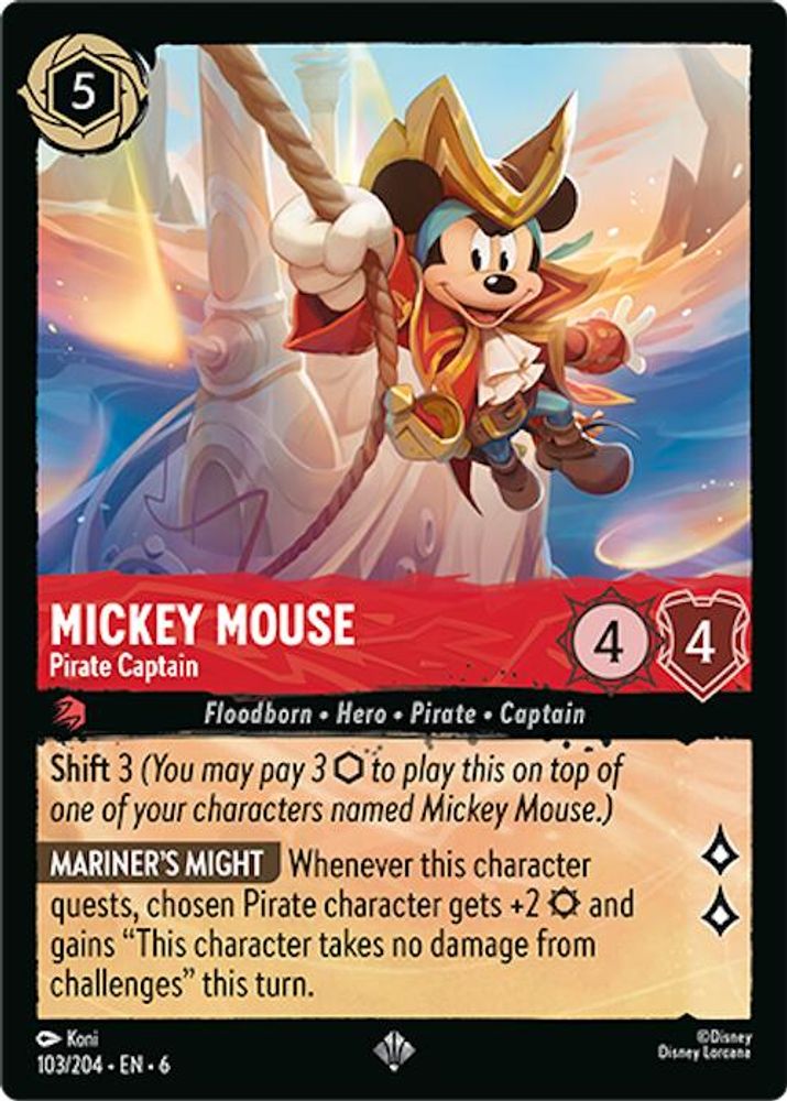 Mickey Mouse - Pirate Captain card