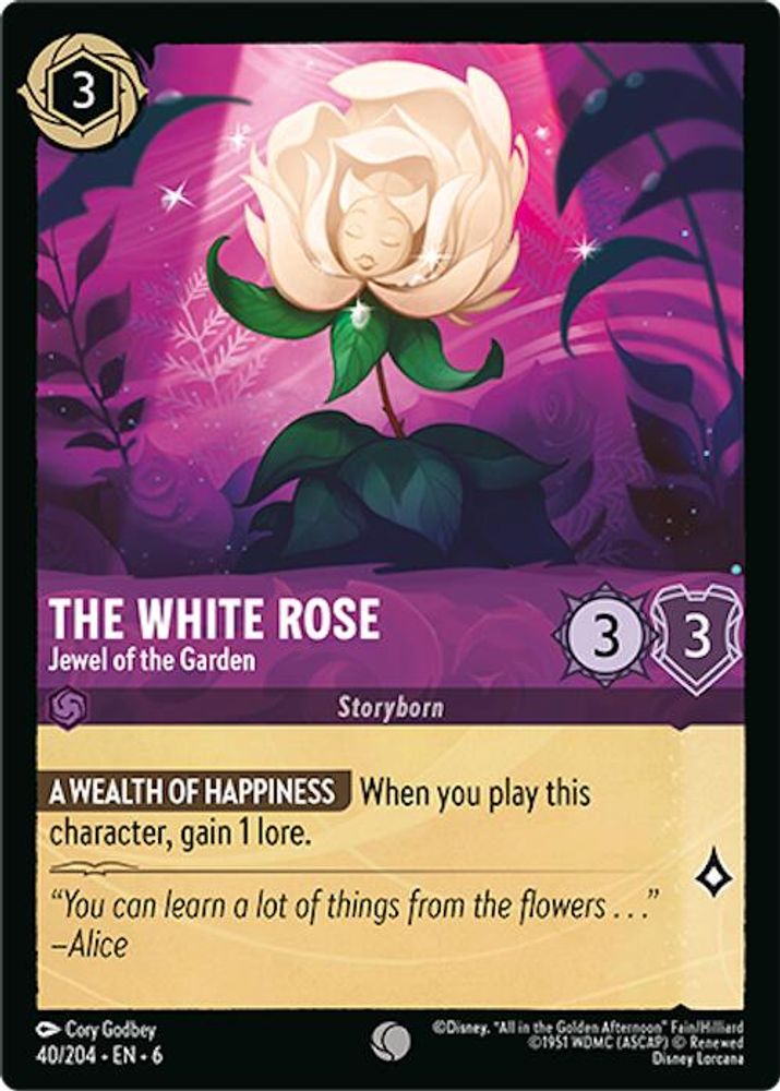 The White Rose - Jewel of the Garden card