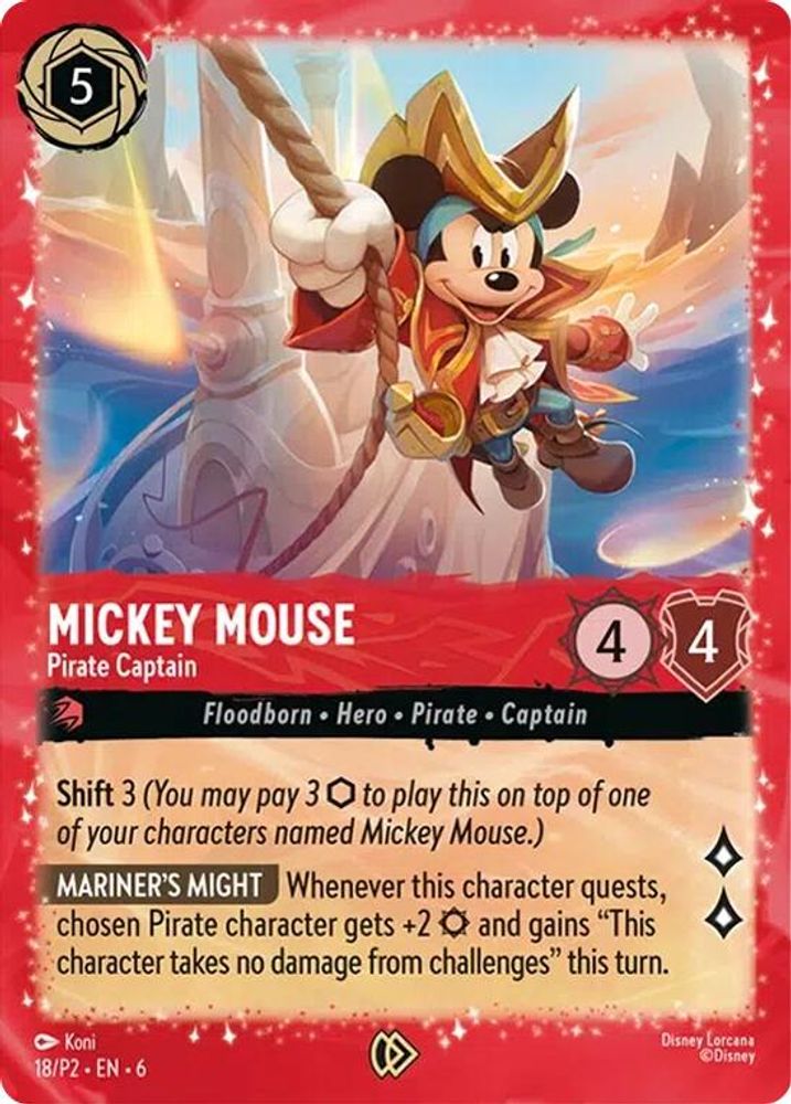 Mickey Mouse - Pirate Captain card
