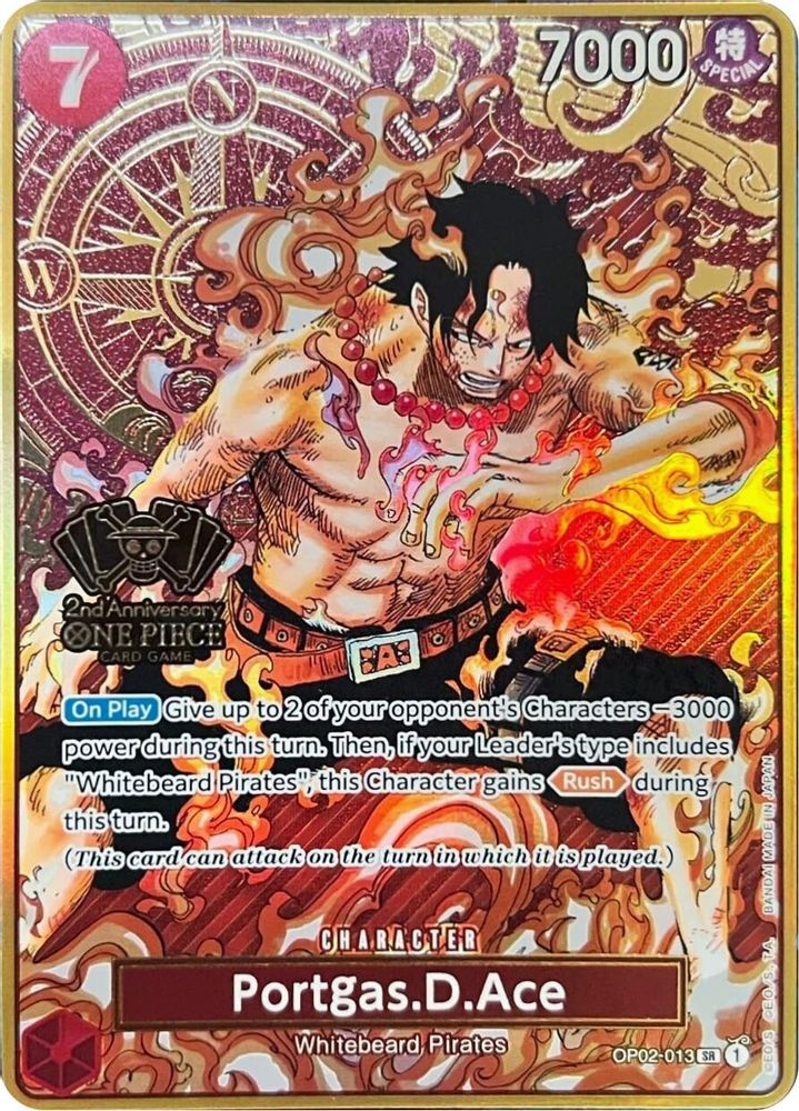 Portgas.D.Ace (One Piece Japanese Version 2nd Anniversary Set) card