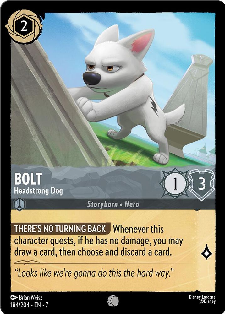 Bolt - Headstrong Dog card