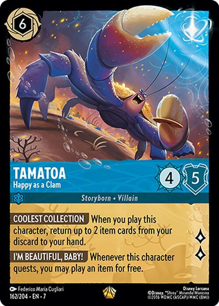 Tamatoa - Happy as a Clam card