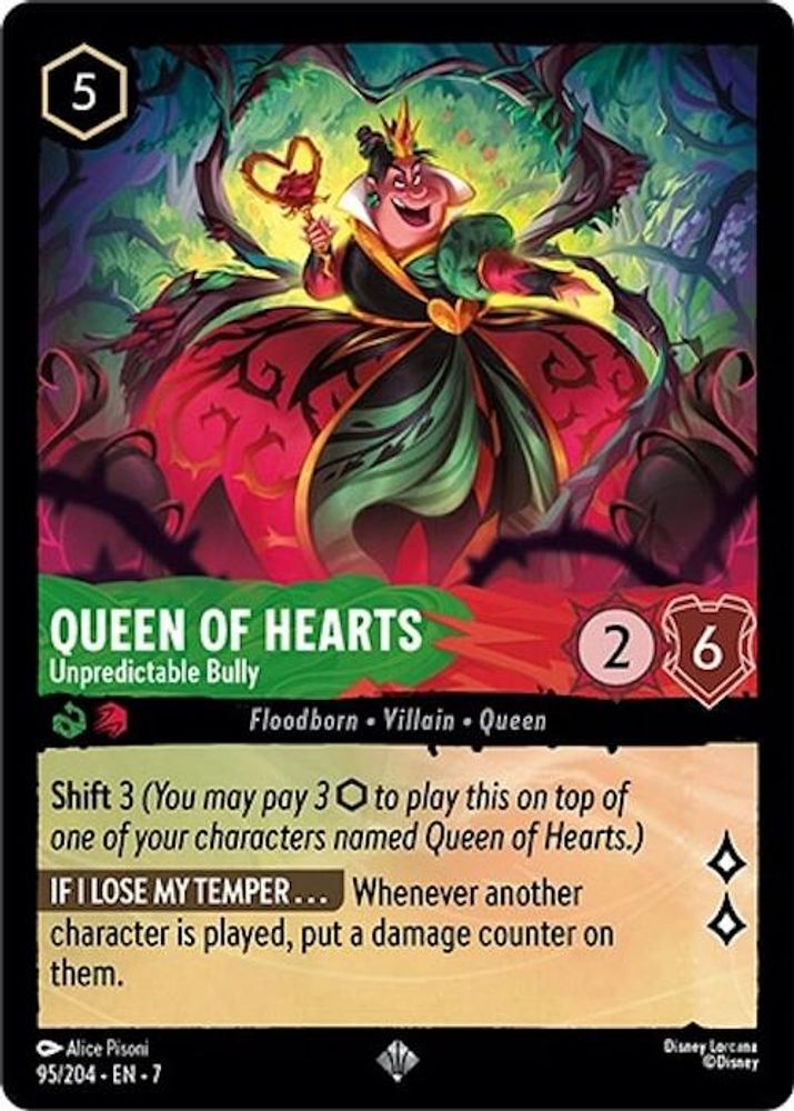 Queen of Hearts - Unpredictable Bully card