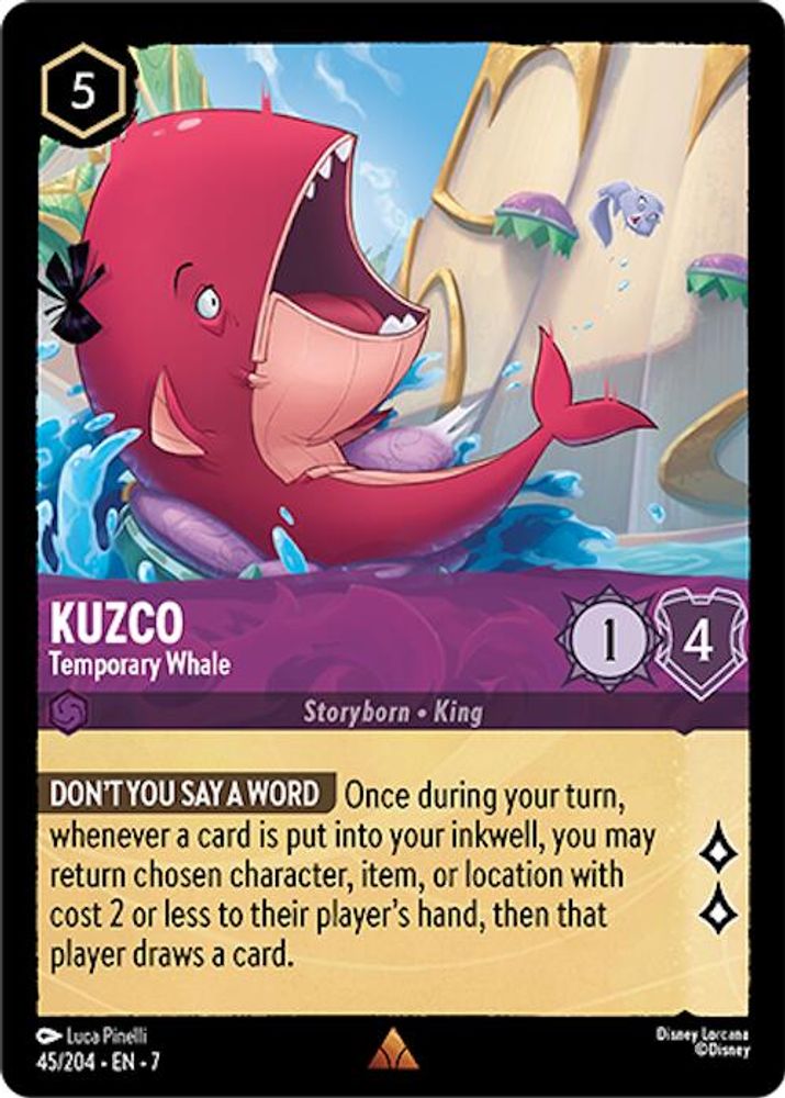 Kuzco - Temporary Whale card