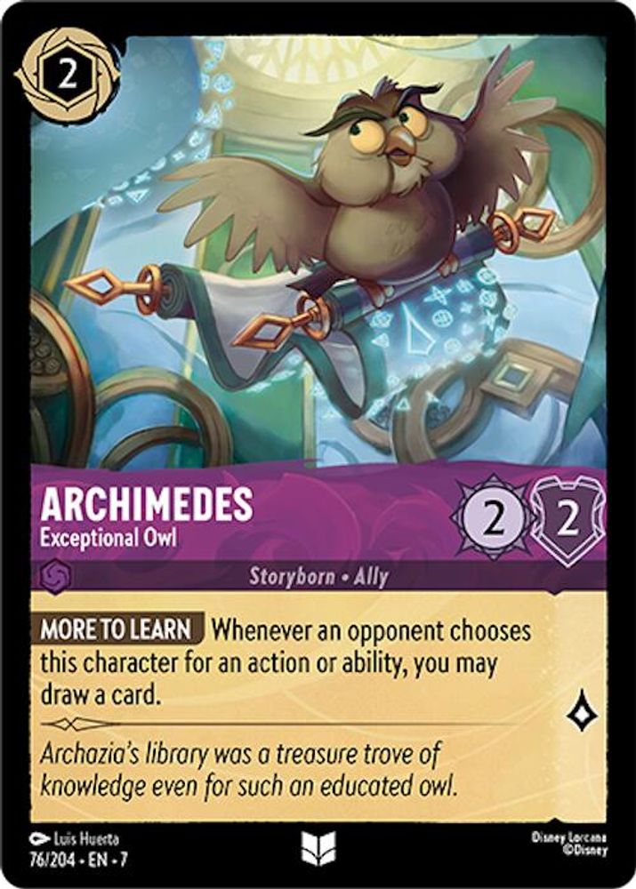 Archimedes - Exceptional Owl card