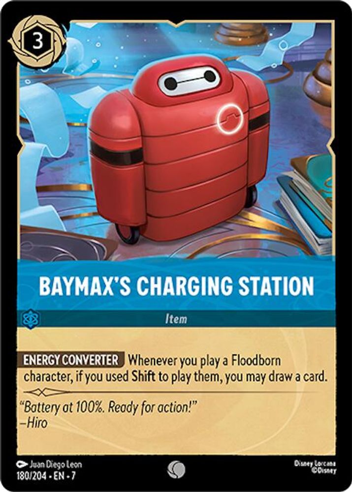 Baymax's Charging Station card