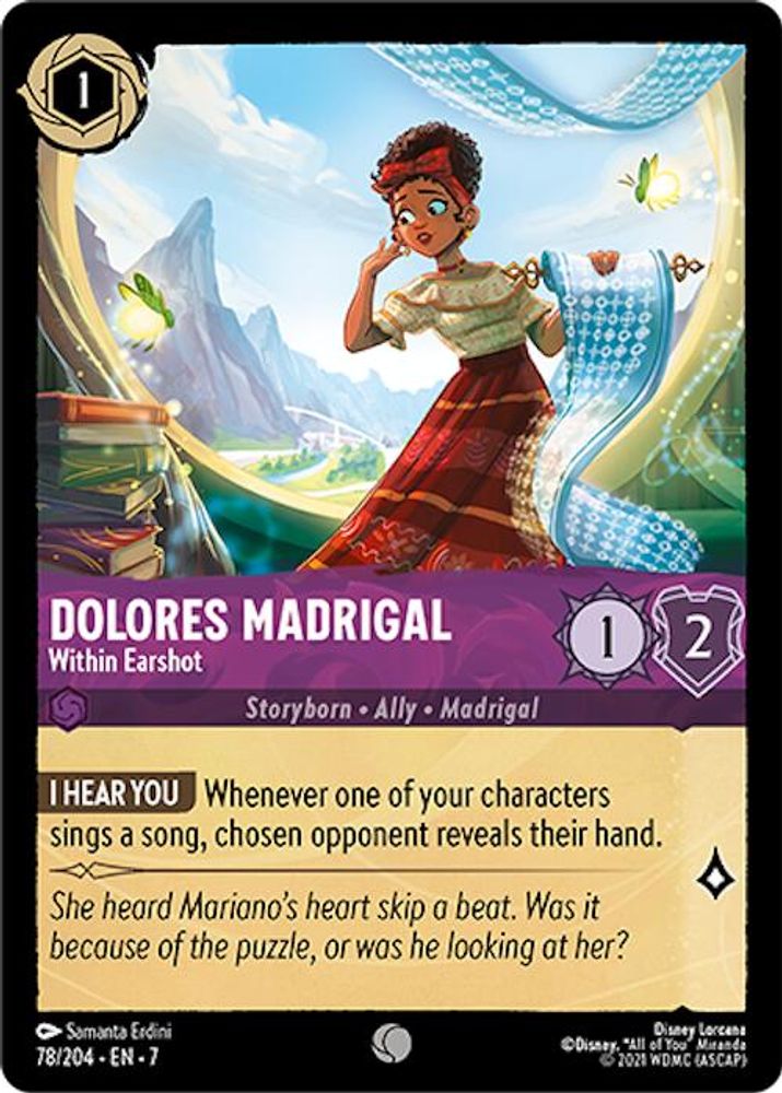 Dolores Madrigal - Within Earshot card