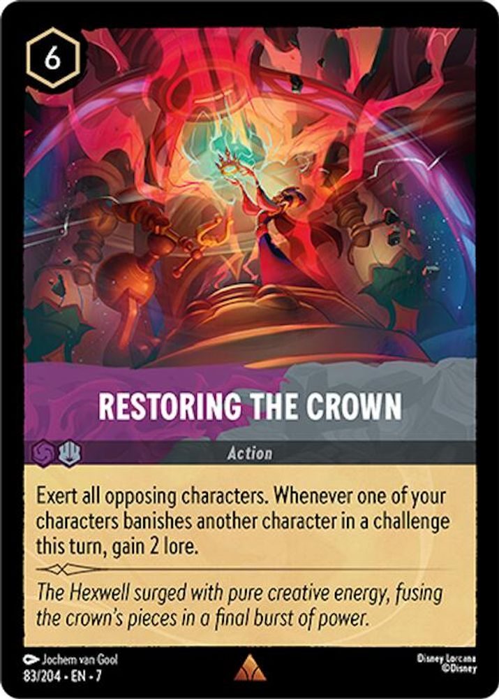 Restoring the Crown card