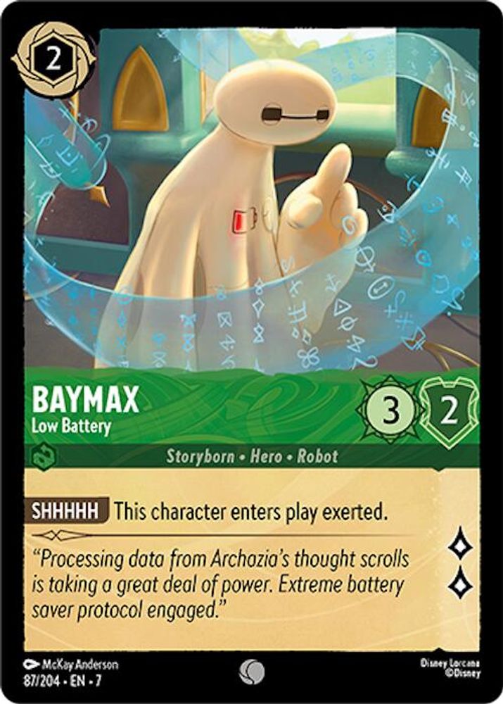 Baymax - Low Battery card