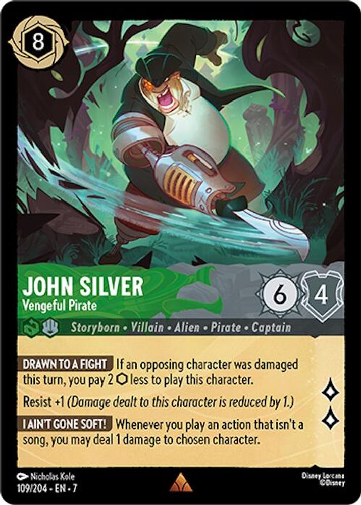 John Silver - Vengeful Pirate card
