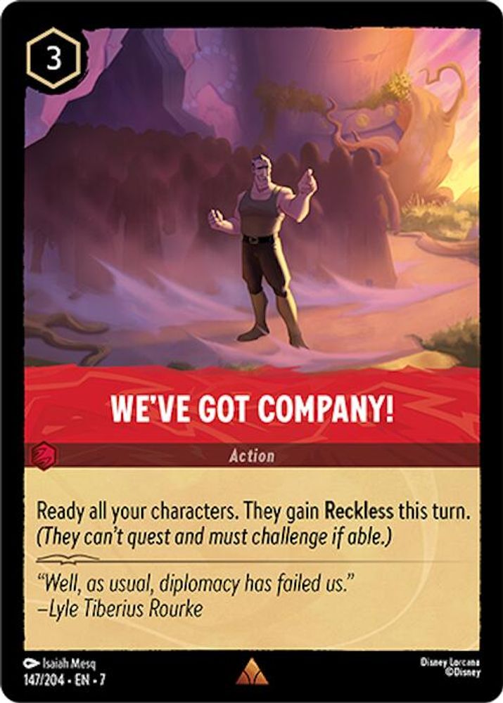 We've Got Company! card