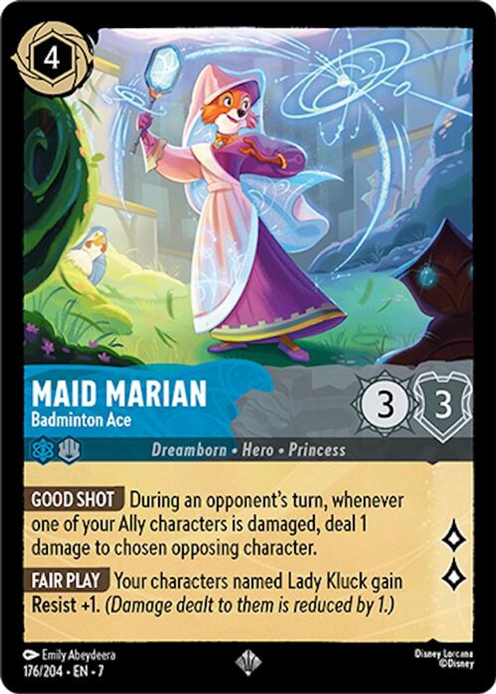 Maid Marian - Badminton Ace card