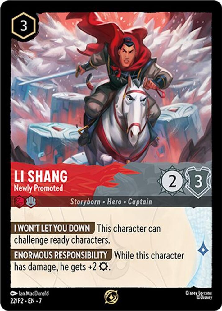 Li Shang - Newly Promoted card