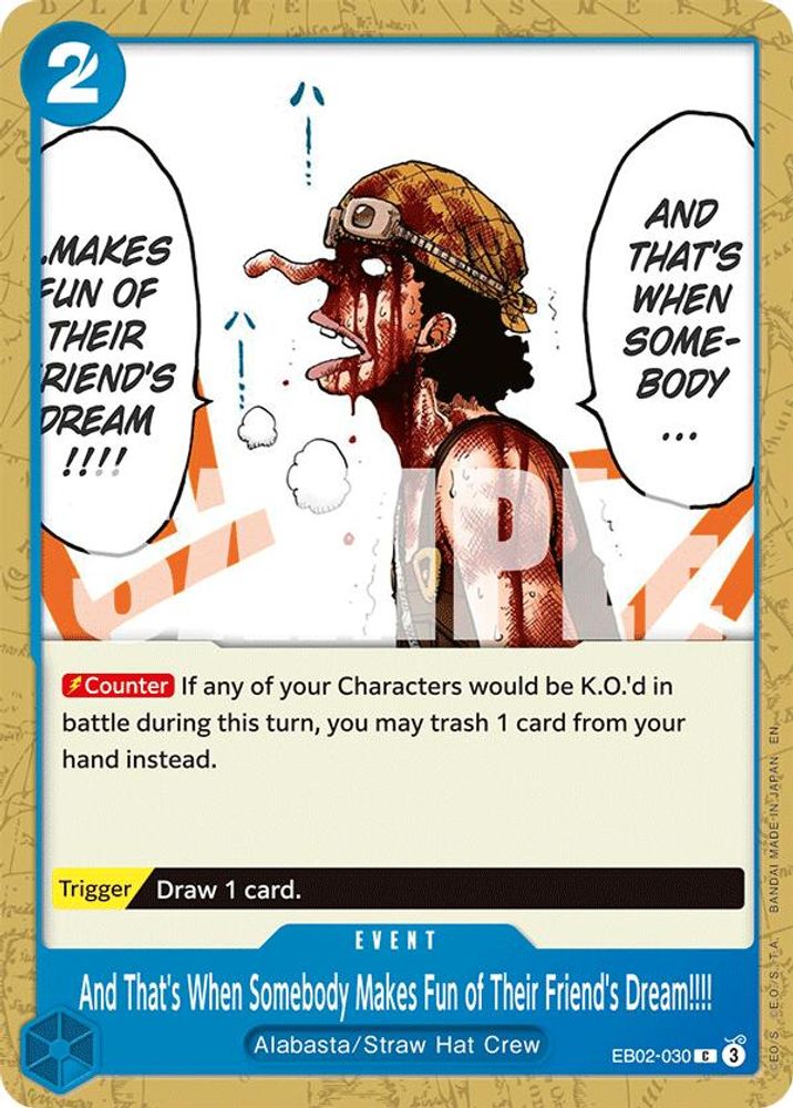 And That's When Somebody Makes Fun of Their Friend's Dream!!!!
