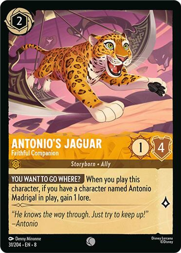 Antonio's Jaguar - Faithful Companion card