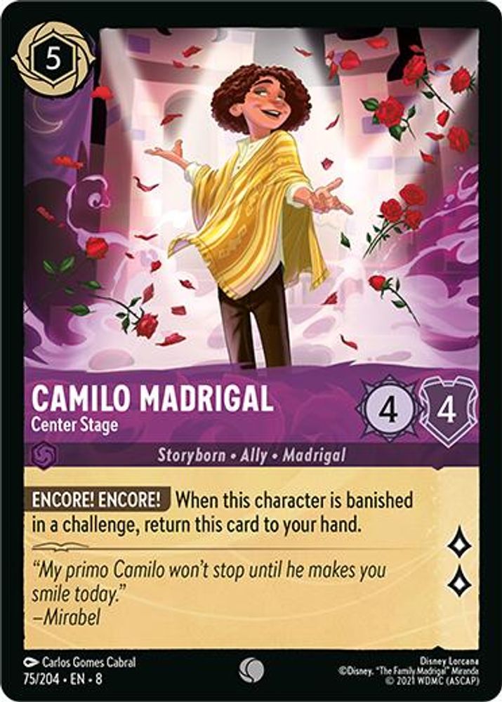 Camilo Madrigal - Center Stage card