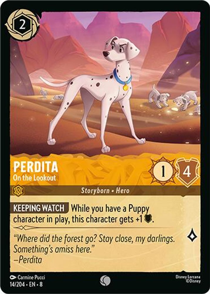 Perdita - On the Lookout card