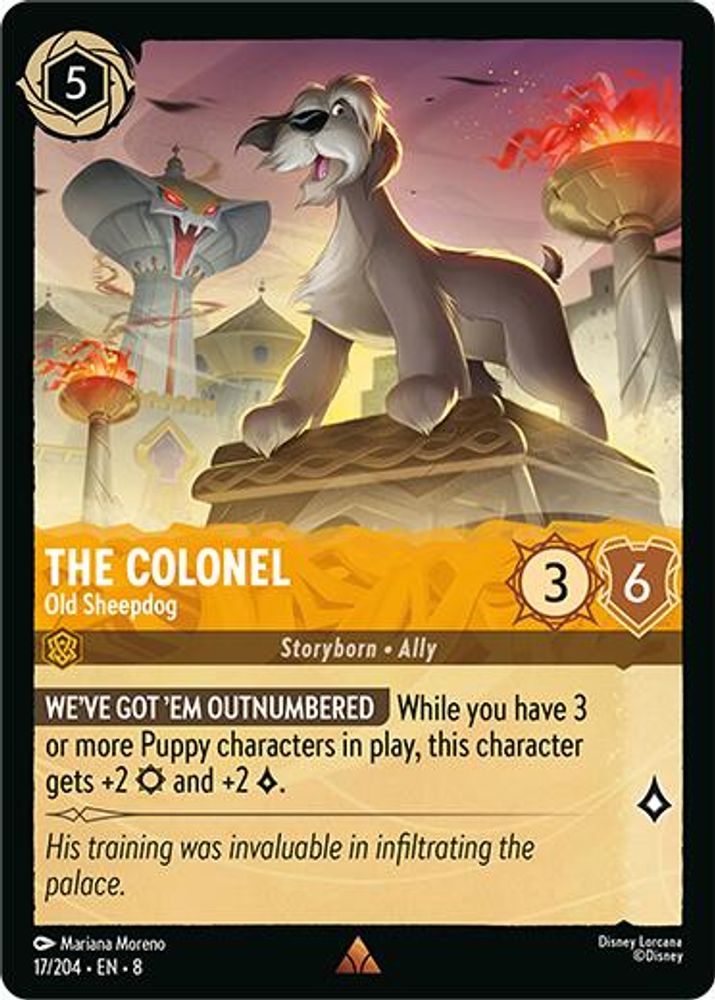 The Colonel - Old Sheepdog card