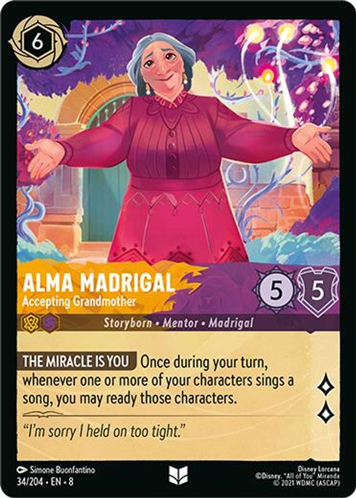 Alma Madrigal - Accepting Grandmother card