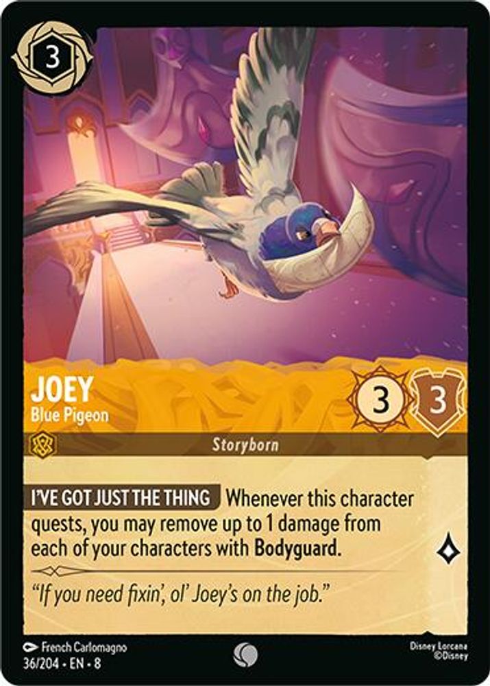 Joey - Blue Pigeon card