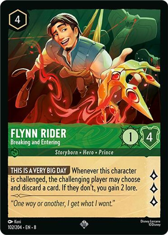 Flynn Rider - Breaking and Entering card