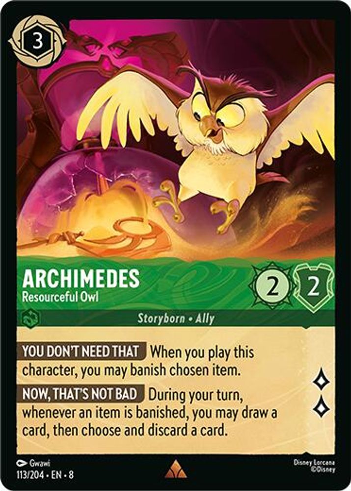 Archimedes - Resourceful Owl card