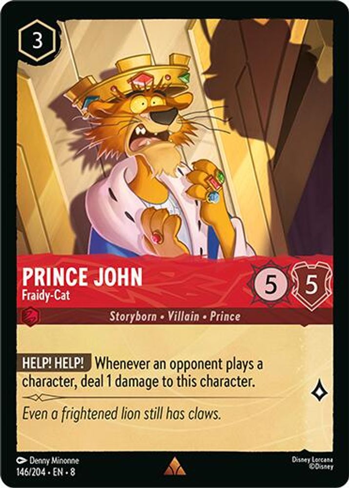 Prince John - Fraidy-Cat card