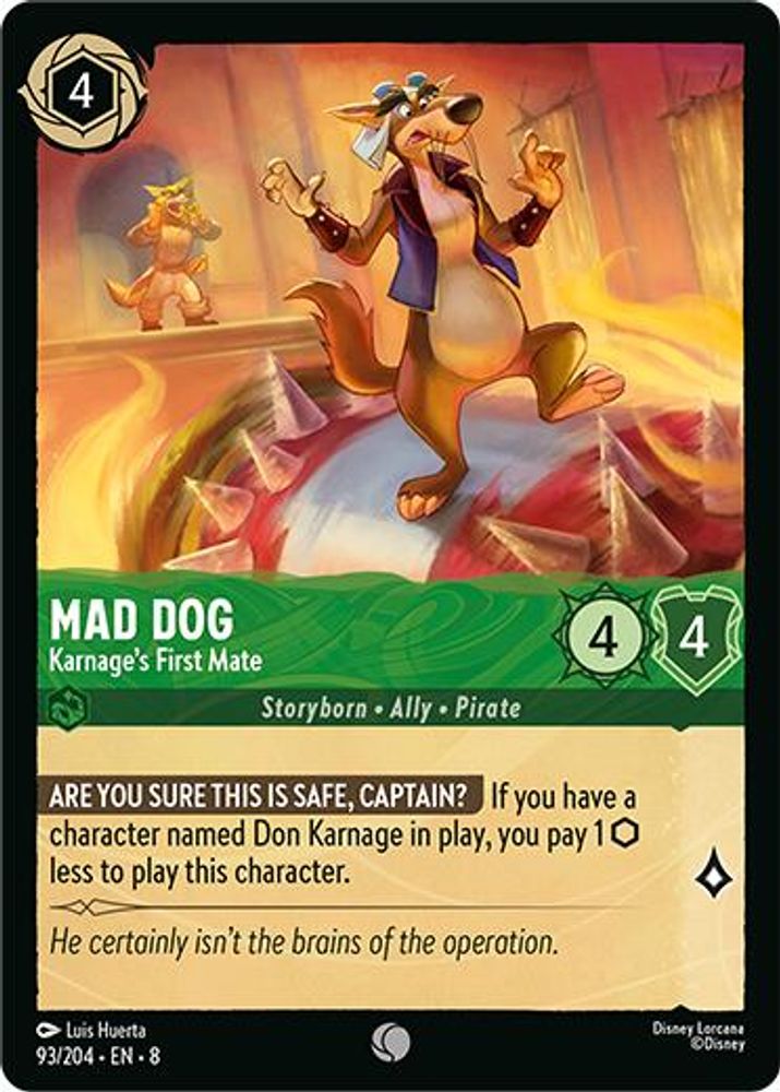 Mad Dog - Karnage's First Mate card