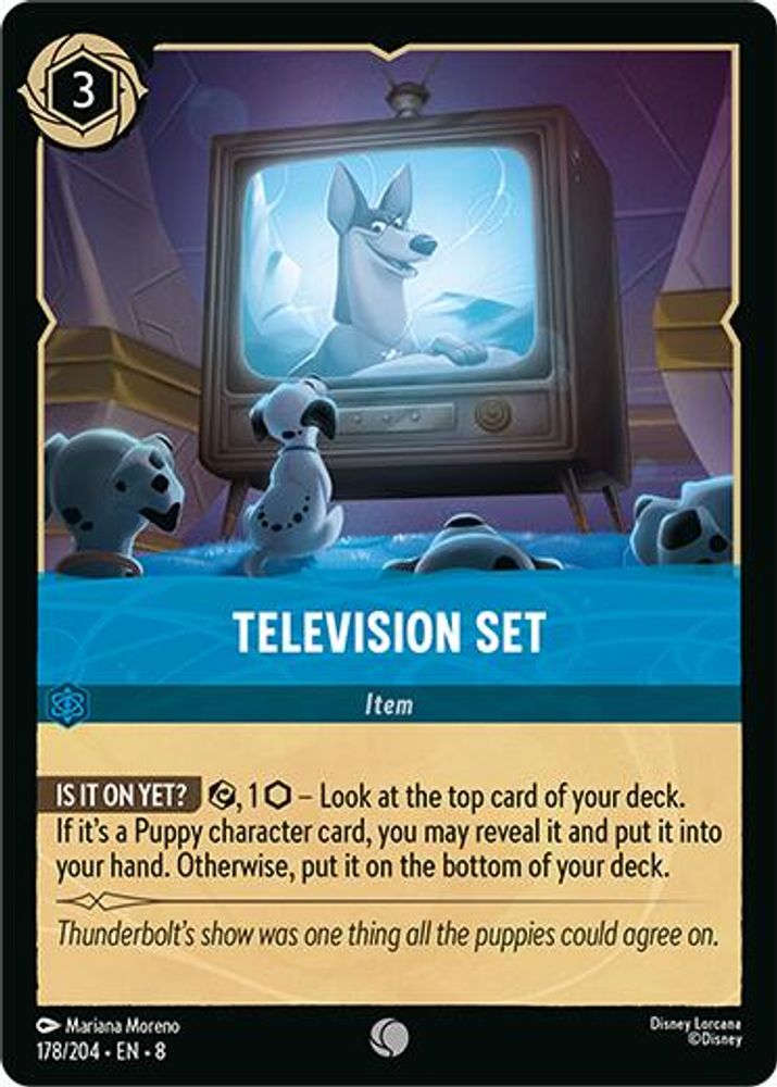 Television Set card