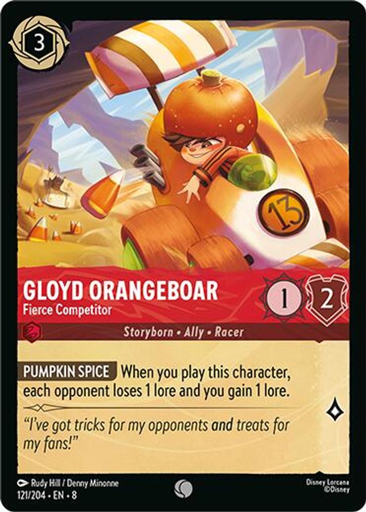 Gloyd Orangeboar - Fierce Competitor card