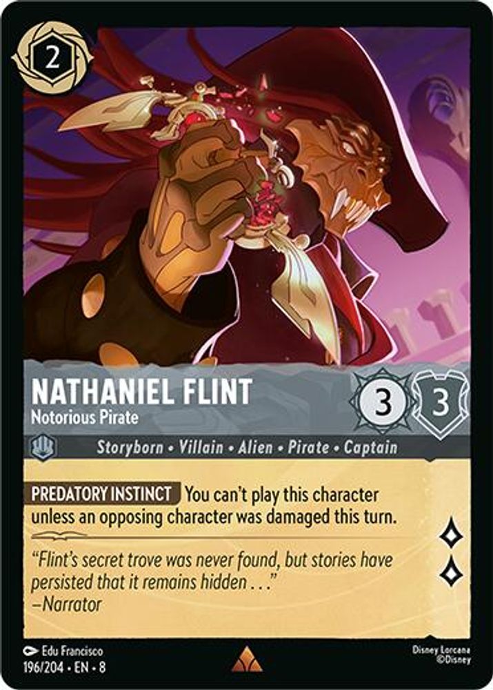Nathaniel Flint - Notorious Pirate card