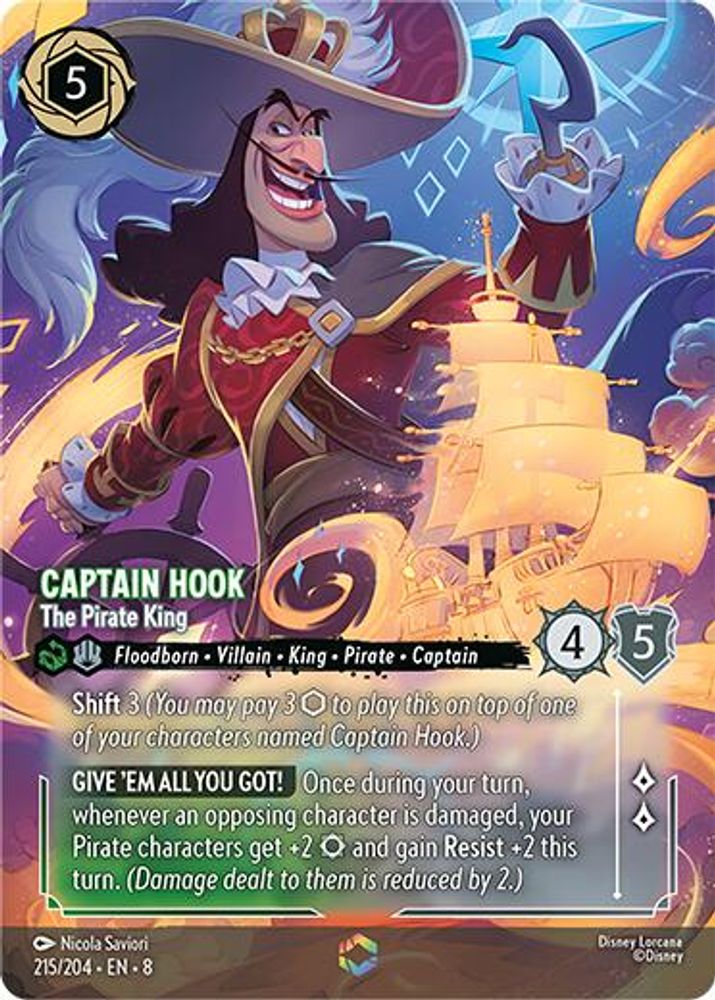 Captain Hook - The Pirate King (Enchanted) card