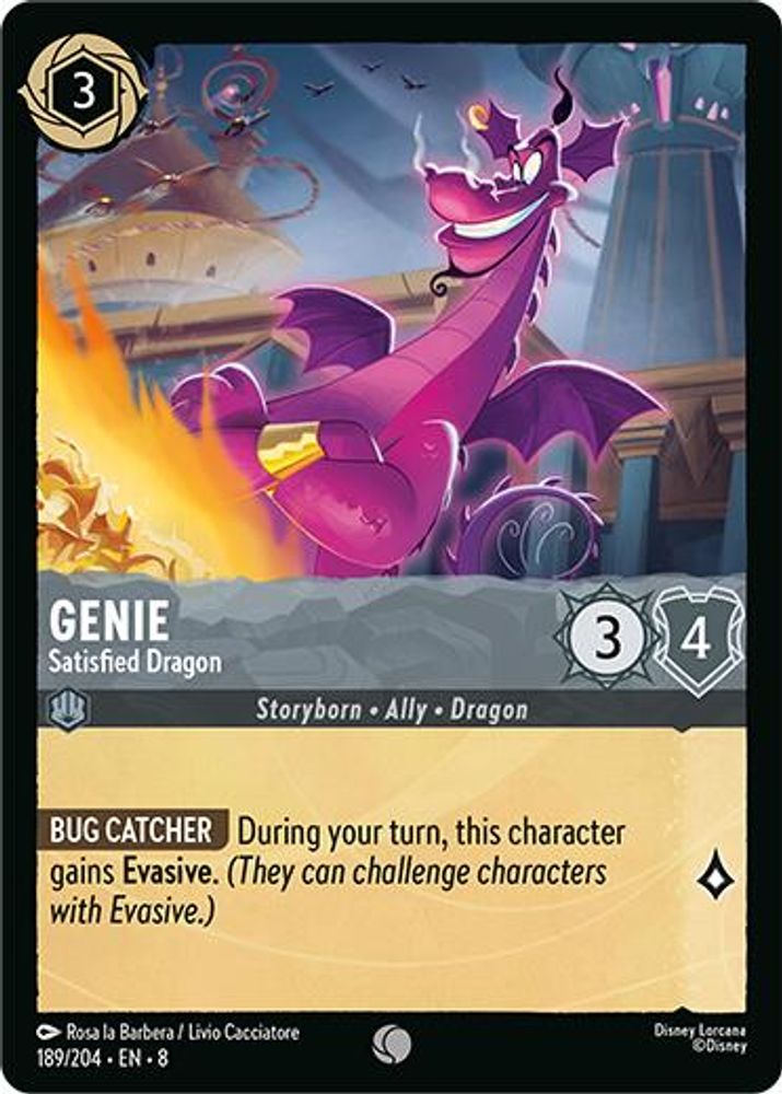 Genie - Satisfied Dragon card