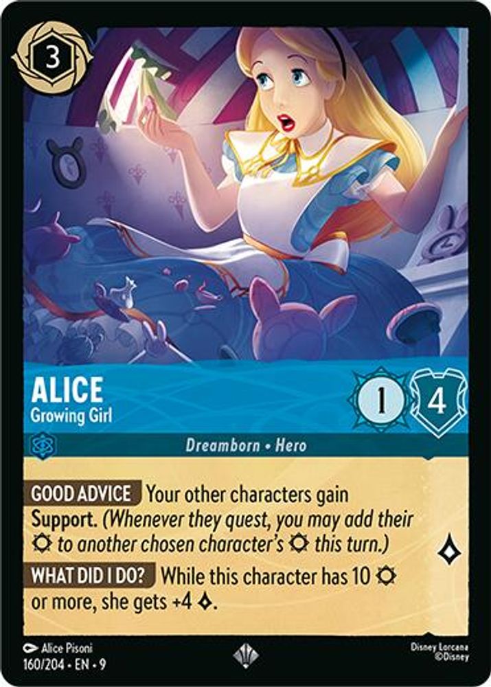Alice - Growing Girl card