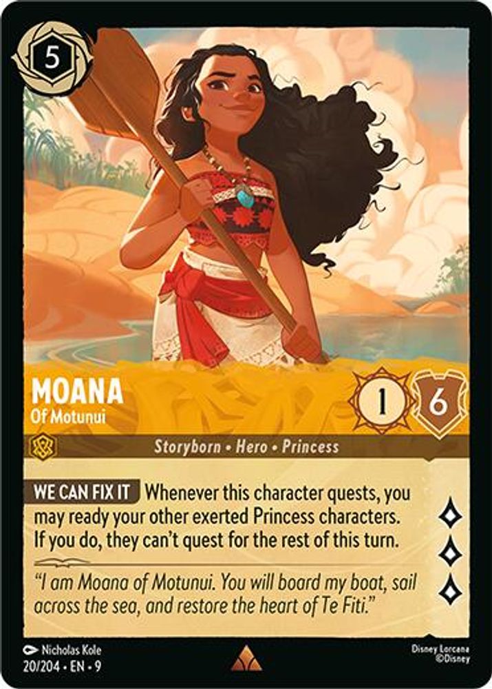 Moana - Of Motunui card