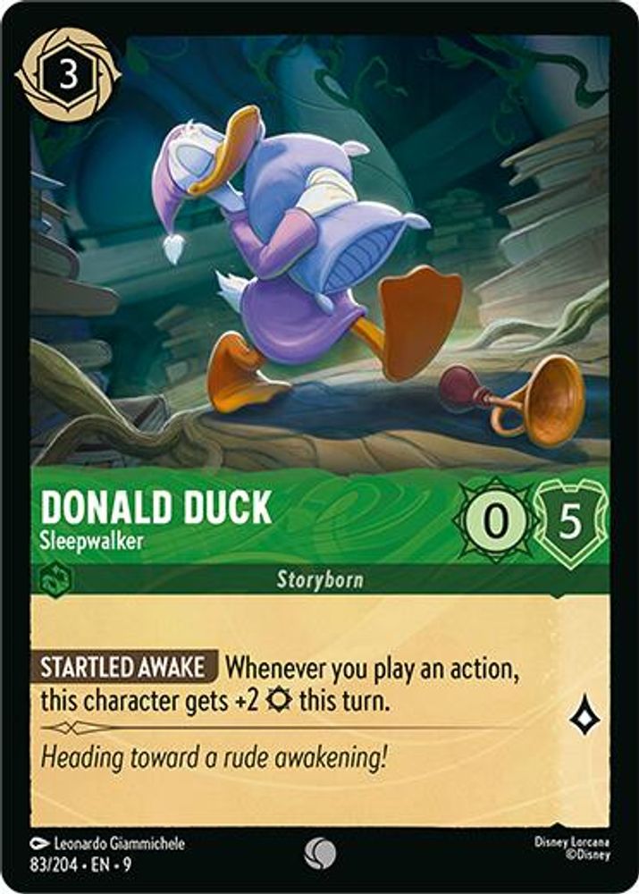 Donald Duck - Sleepwalker card