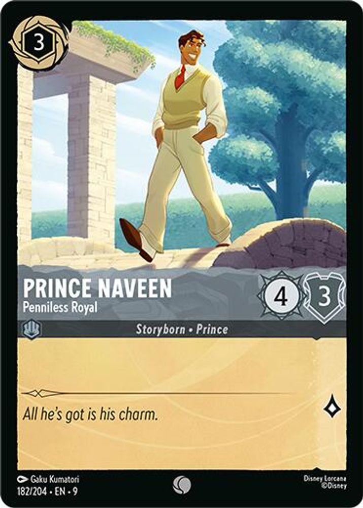 Prince Naveen - Penniless Royal card