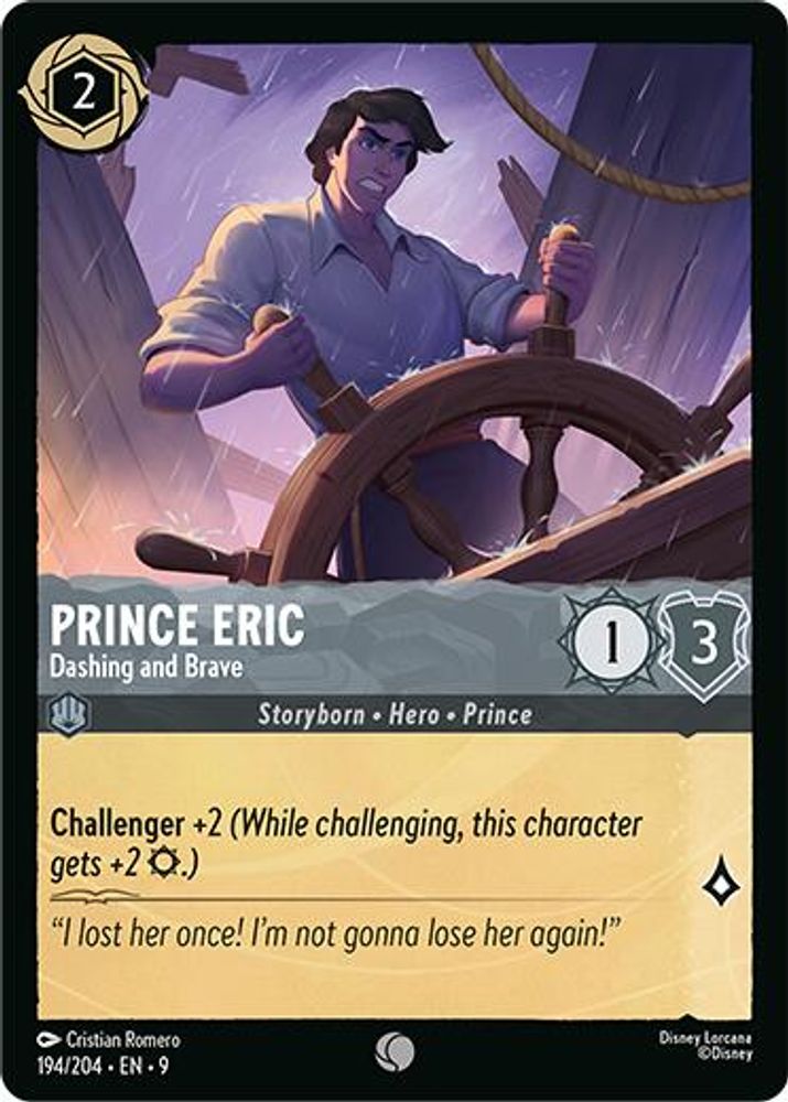 Prince Eric - Dashing and Brave card