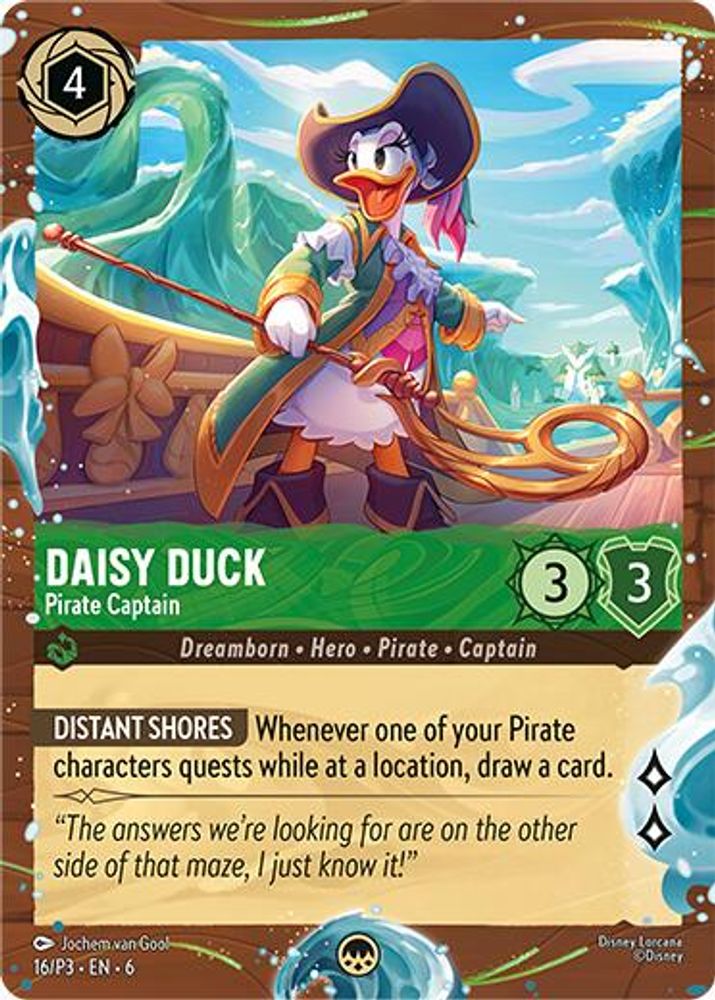 Daisy Duck - Pirate Captain (Disney Cruise Promo) card