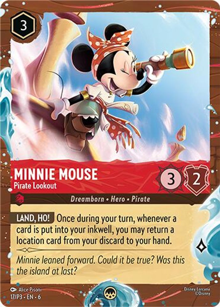 Minnie Mouse - Pirate Lookout (Disney Cruise Promo) card
