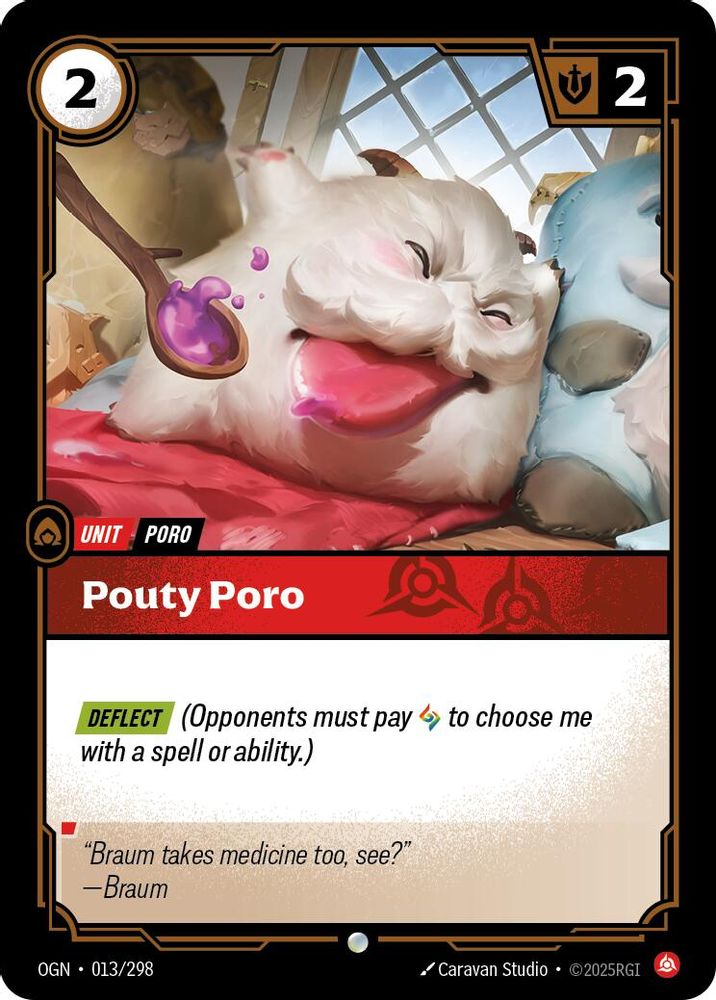 Pouty Poro card