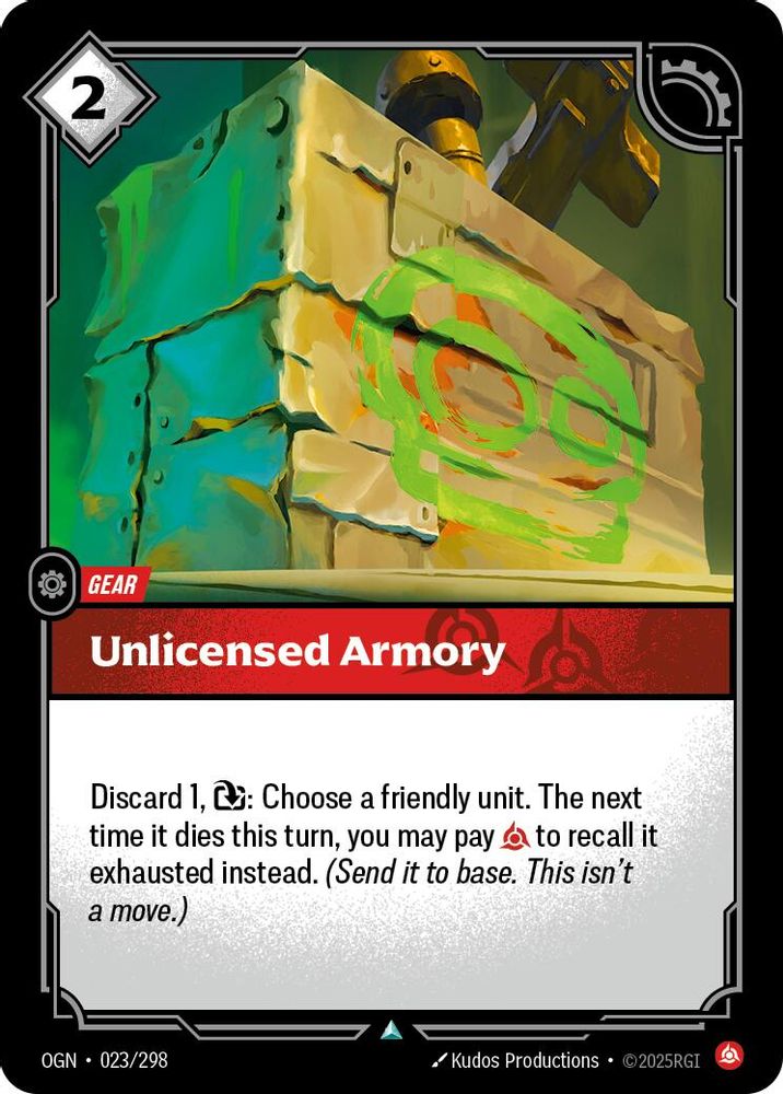 Unlicensed Armory card