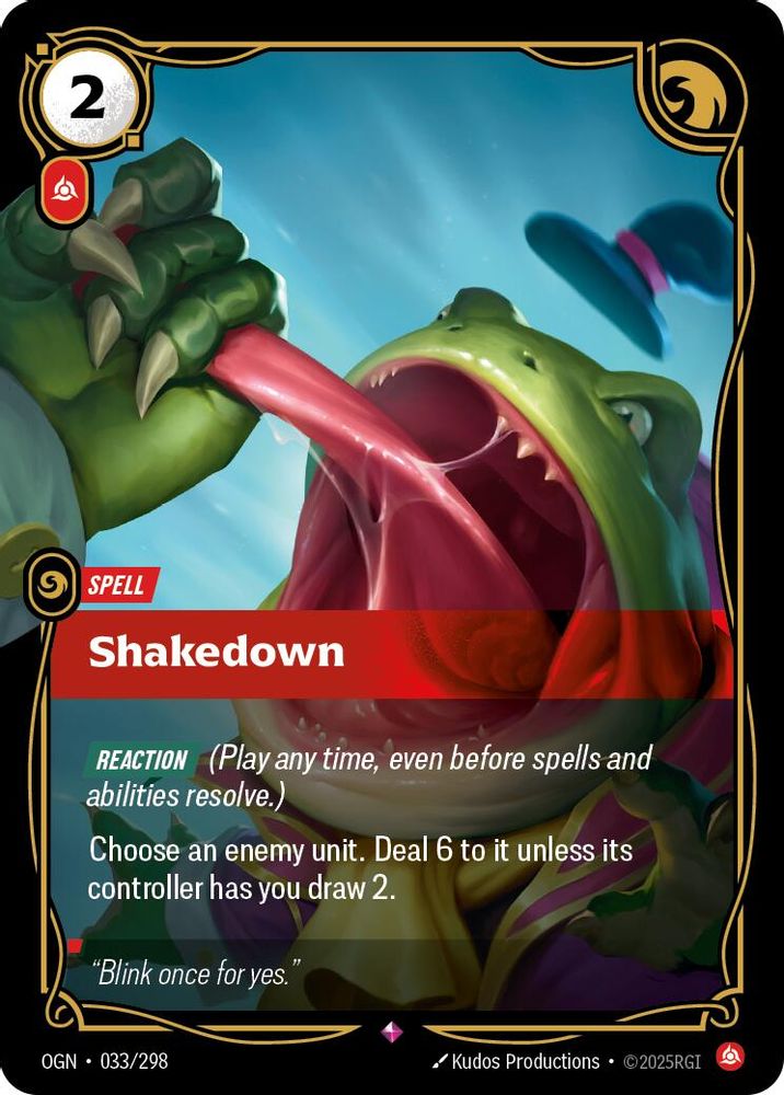 Shakedown card