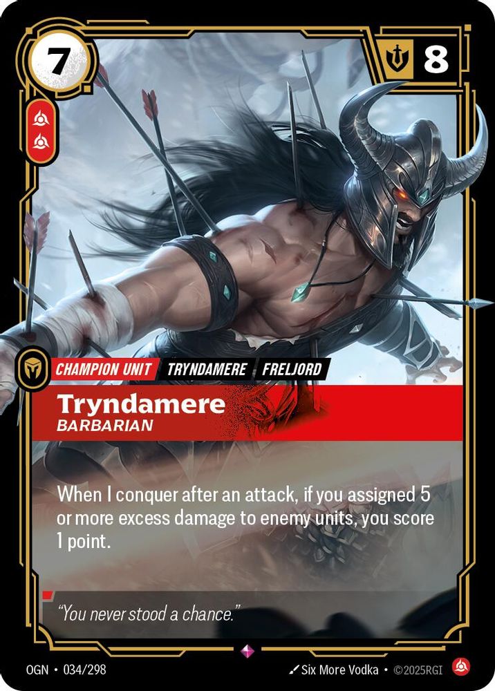Tryndamere - Barbarian card