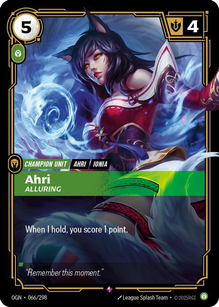 Ahri - Alluring card