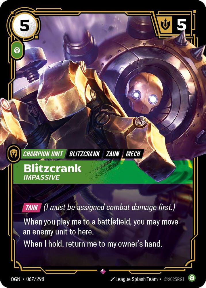 Blitzcrank - Impassive card